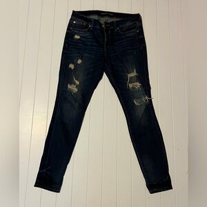 Express Distressed Dark Wash Jeans
